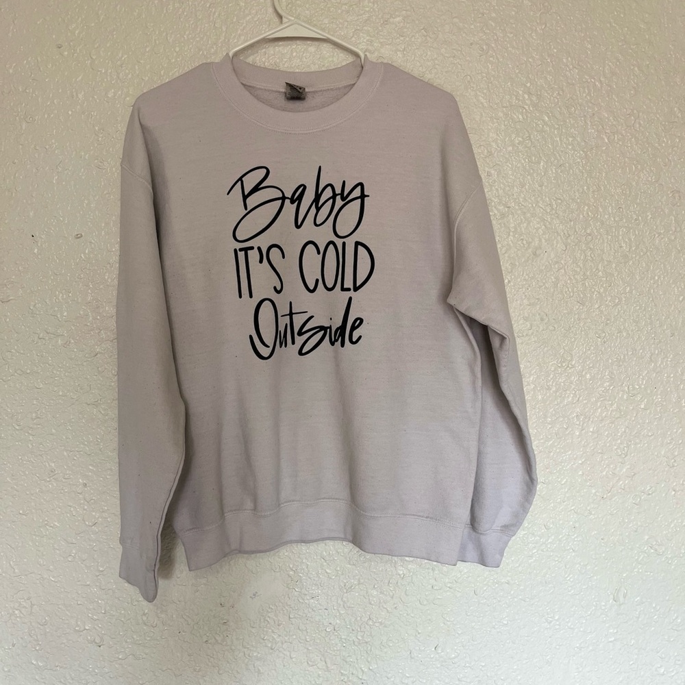 Gildan White Graphic Sweatshirt
